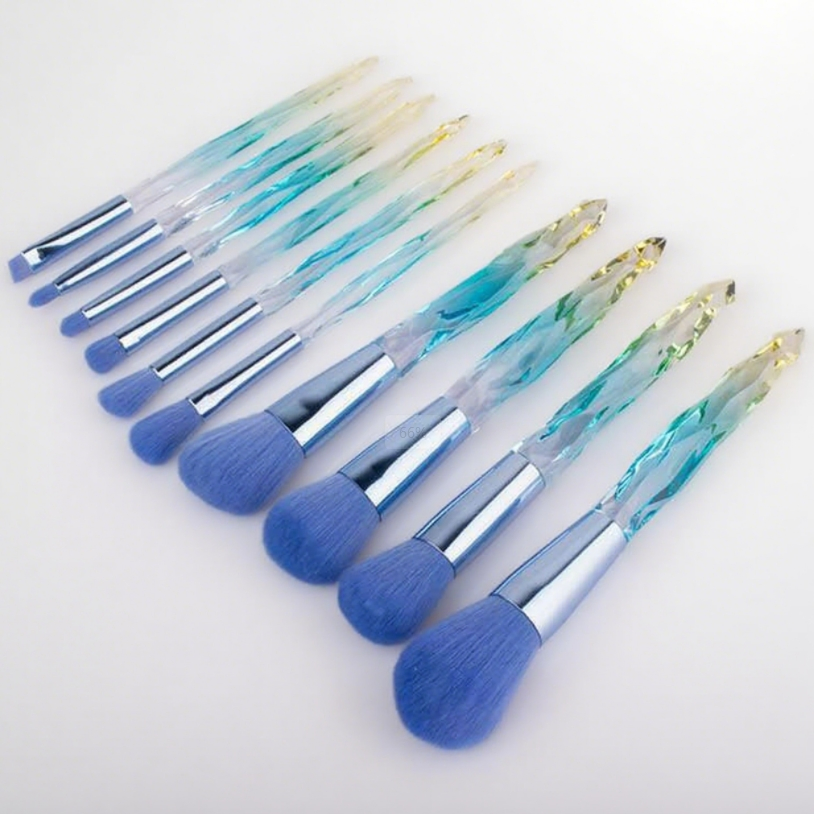 New Makeup Beginner Luxury Crystal Power Makeup Brush Set for Women
