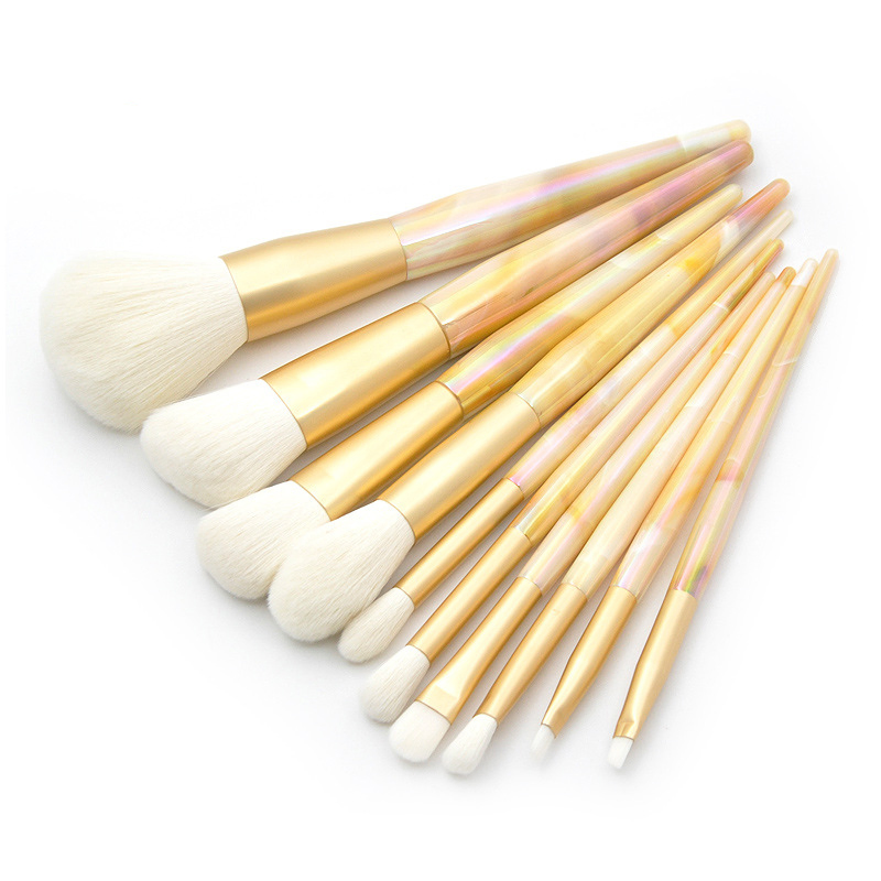 10PCS Professional Cosmetics Brushes Kit Color Handle Soft Synthetic Hair Foundation Brush Eye Brush Lip Brush ODM OEM Makeup Brushes Set