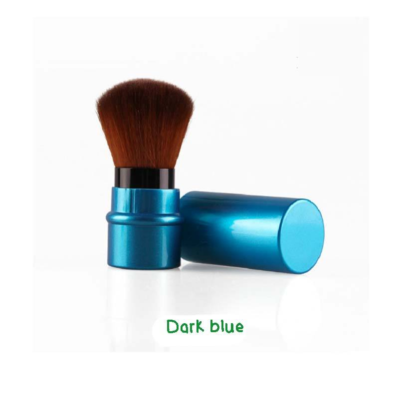 New Design Retractable Round Foundation Handmade Comfortable Soft Hair 8 Colors Single Big Loose Powder Brush