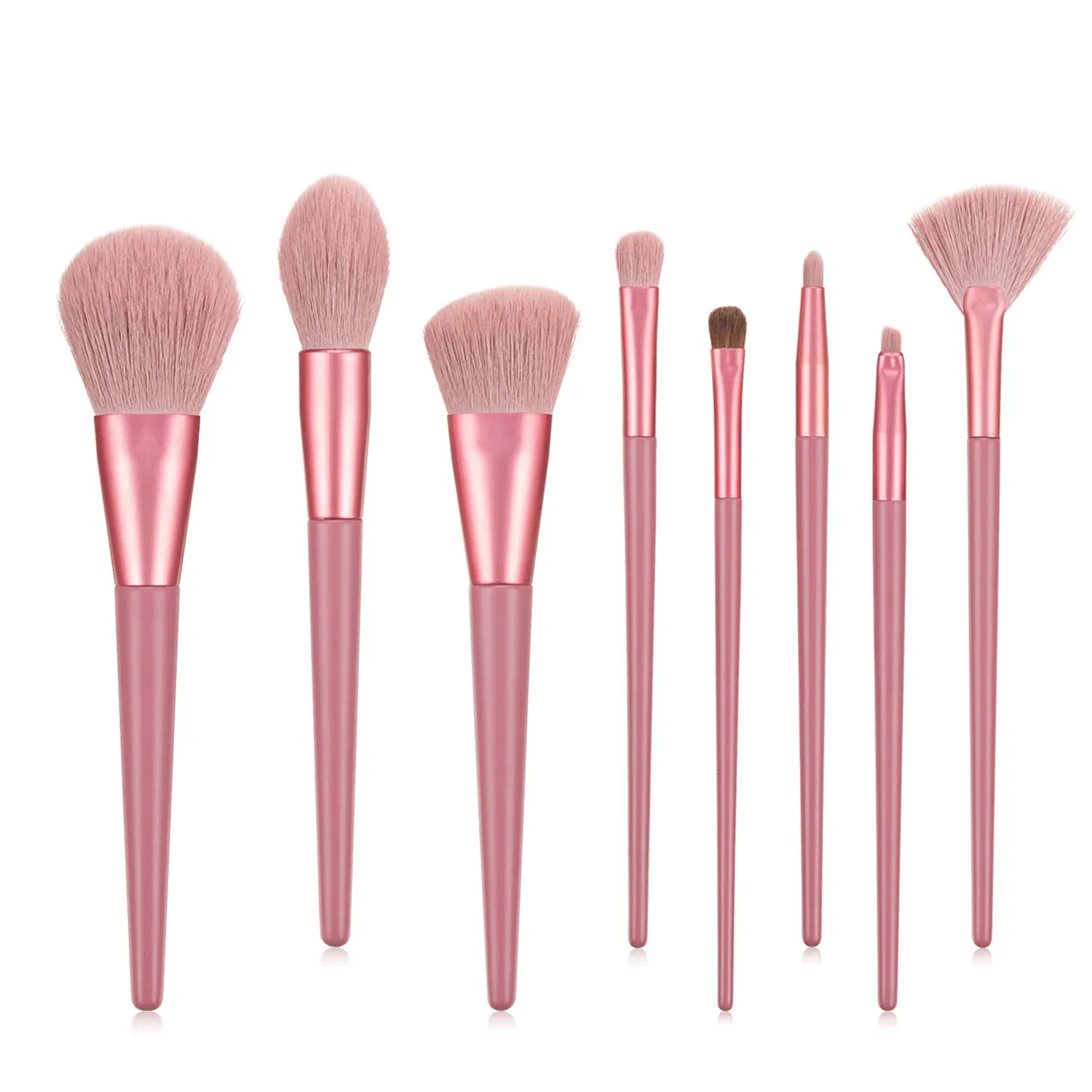 High Quality 8PCS Vegan Brushes Powder Foundation Blending Eyeshadow Eyeliner Lip Cosmetic Brush Set