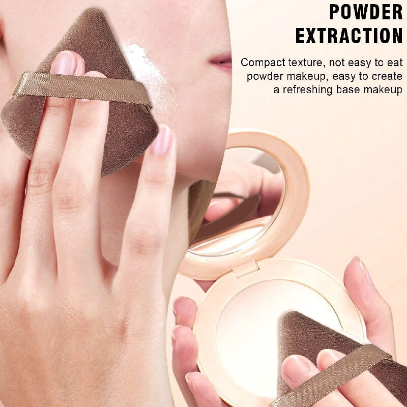 2025 Beauty Tools Makeup Brush Set Brown Triangle Puff Water Drop Cosmetic Sponges Mini Powder Puff Face Makeup Sponge Kit
