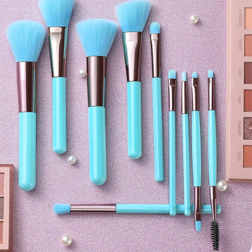 Foundation Bronzer Contour Blush Blending Brush Wholesale 10PCS Cosmetic Brush Set Hotselling Makeup Brush Set Manufacturer