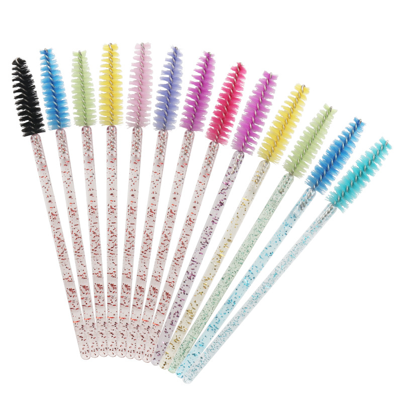 Crystal Tube Eyelash Brushes and Eyebrow Spoolers Wholesale