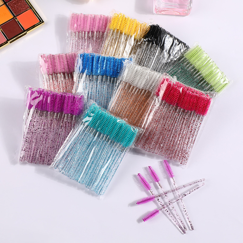 Wholesale Disposable Lip Brush Set 50PCS/Bag Cotton Swab Mascara Wands Lash Lipstick Cleaning Eyelashes Brush Applicators