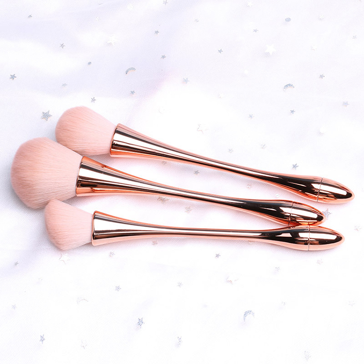 Angled Eyebrow Nose Shadow String Bag 10PCS Makeup Brush Set with Pouch