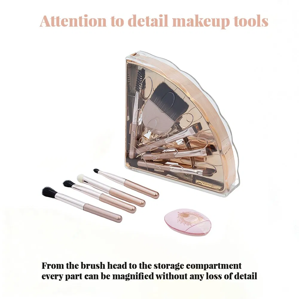 Mini 10-Piece Makeup Brush Set Essential Travel Kit