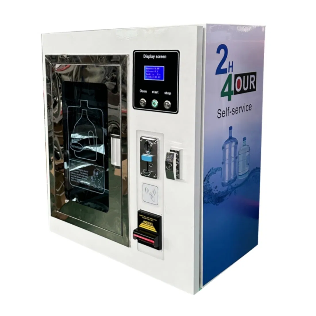 Nuevos productos máquina expendedora de agua pura montada en la pared, automática y personalizada, máquina de autollenado de agua