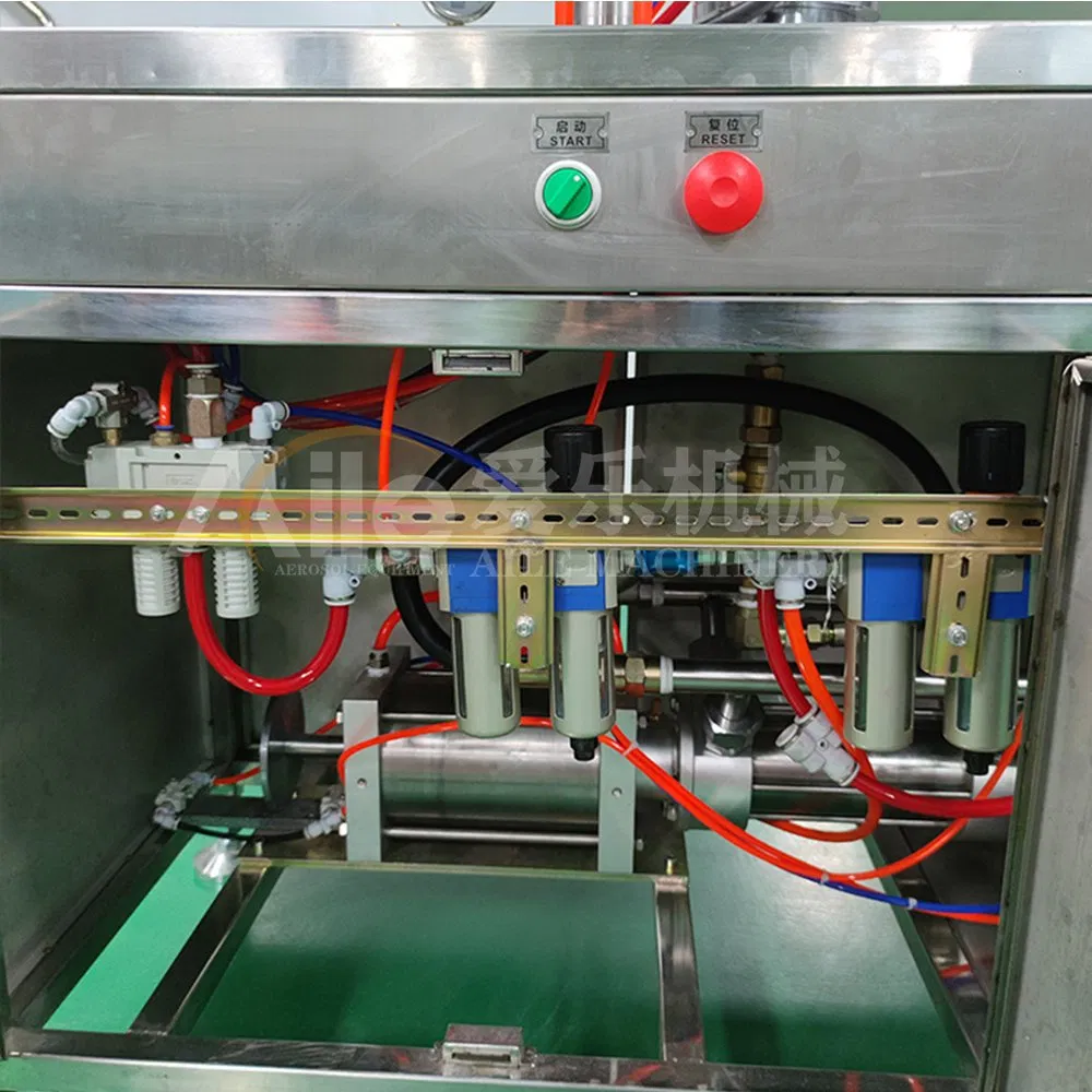 Máquina de producción de recarga de gas butano de operación simple, equipo de llenado de aerosol semiautomático