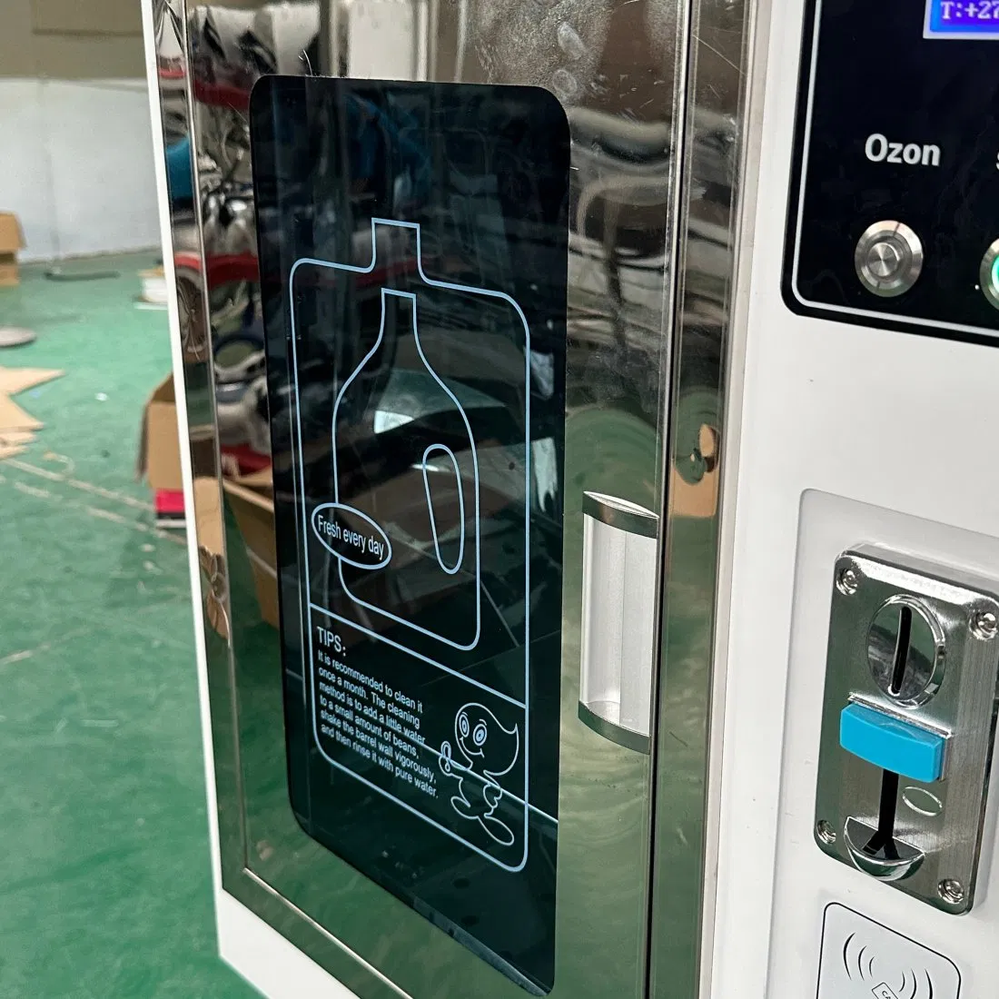 Nuevos productos máquina expendedora de agua pura montada en la pared, automática y personalizada, máquina de autollenado de agua