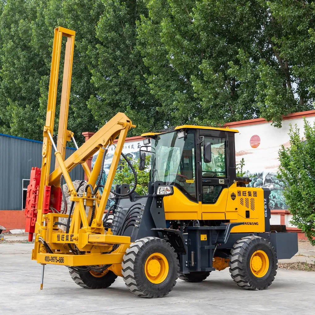 Máquina de Pilas de Guardarraíl de Carretera para Hincado de Pilas Extractor de Pilas Rotatorio