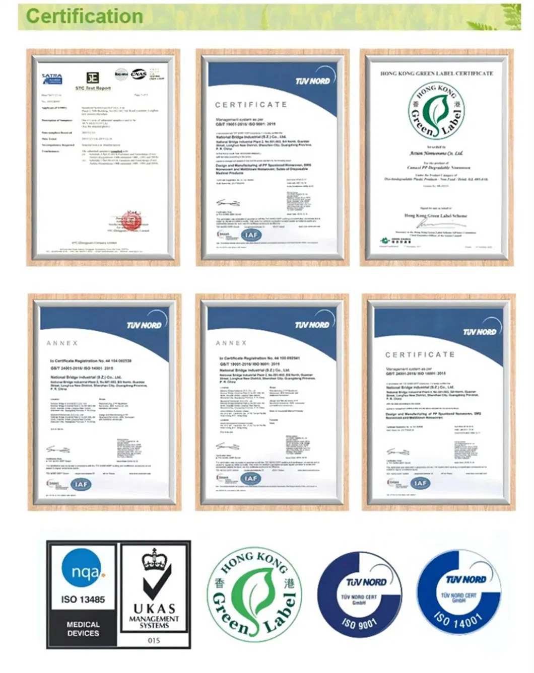 Certificaciones