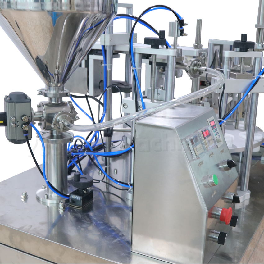 Máquina automática de llenado y sellado de tubos de metal plástico suave para champú, crema cosmética y pasta de dientes a alta velocidad ultrasónica