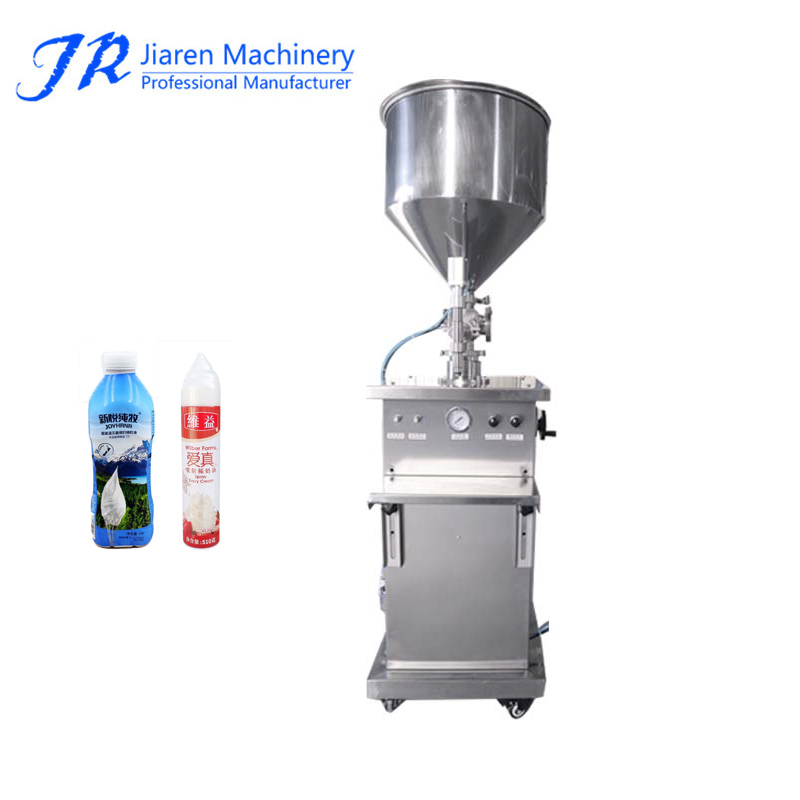 Llenadora de pistón neumático de cabeza única vertical semiautomática para crema de tomate y pasta