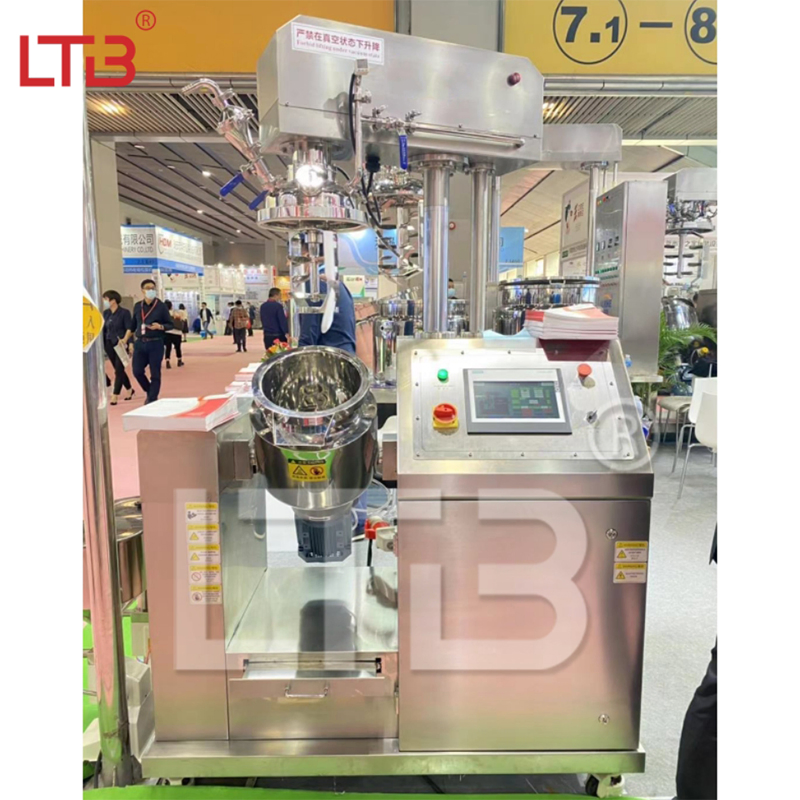 Crema facial de laboratorio de alta calidad 10L 20L máquina de hacer cosméticos, crema, elevador por vacío, mezclador, bloqueador solar, homogeneizador, emulsionador