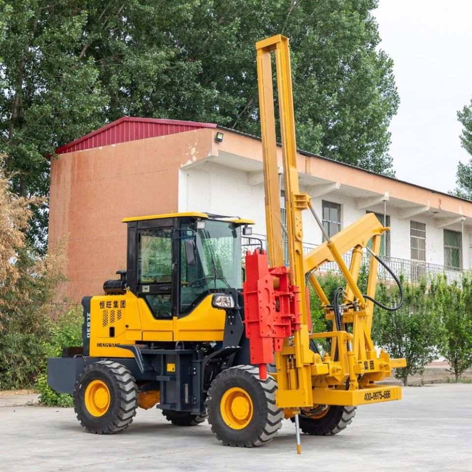 Máquina de Pilas de Guardarraíl de Carretera para Hincado de Pilas Extractor de Pilas Rotatorio