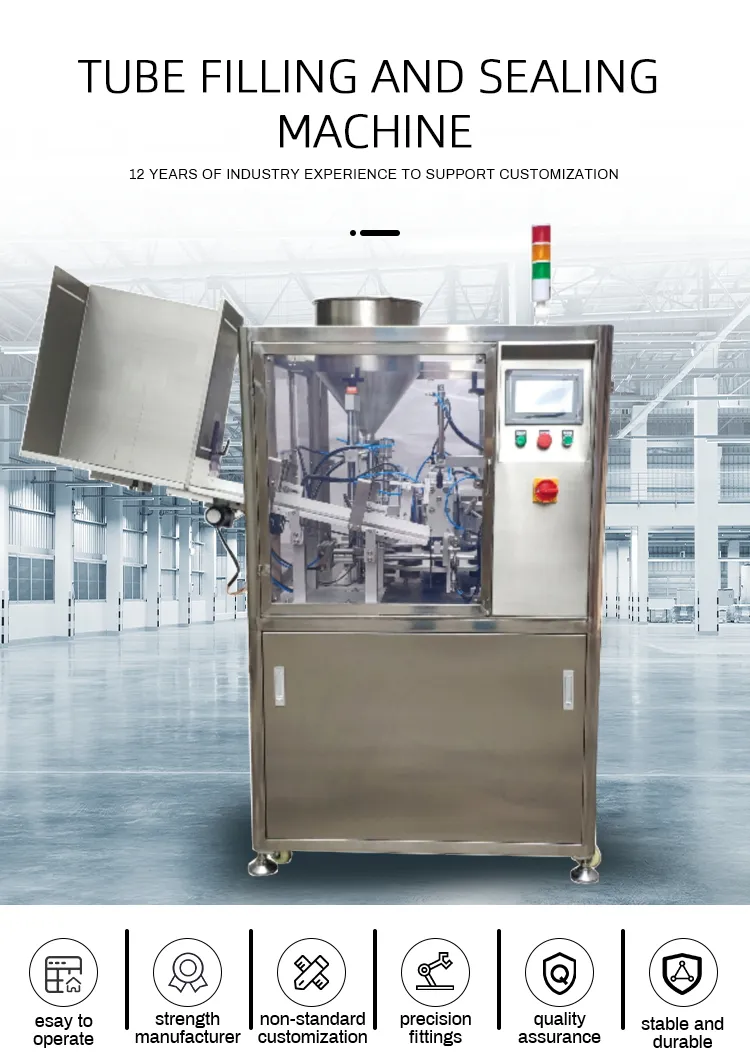 Máquina automática de llenado y sellado de tubos