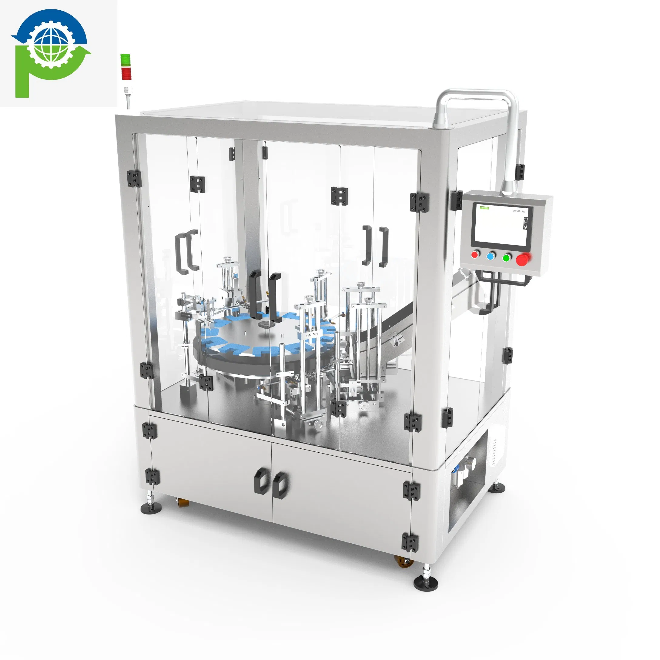 Máquina de embalaje de cartones rotativa semiautomática estándar europea / máquina de cartoneo para lápices labiales y rubores