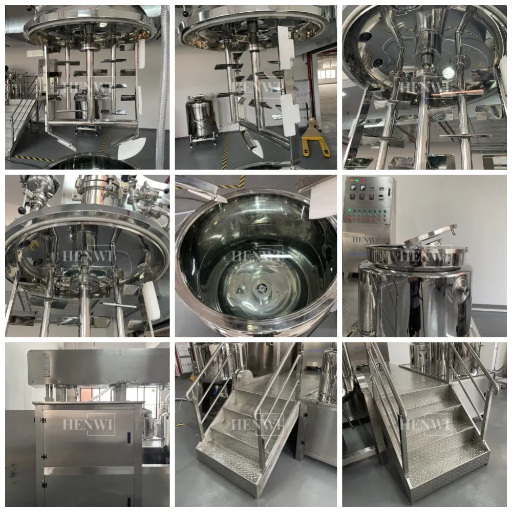 Máquina homogeneizadora de mezclador de alta cizalla emulsificador al vacío para ingredientes de pasta de crema cosmética de pasta de dientes