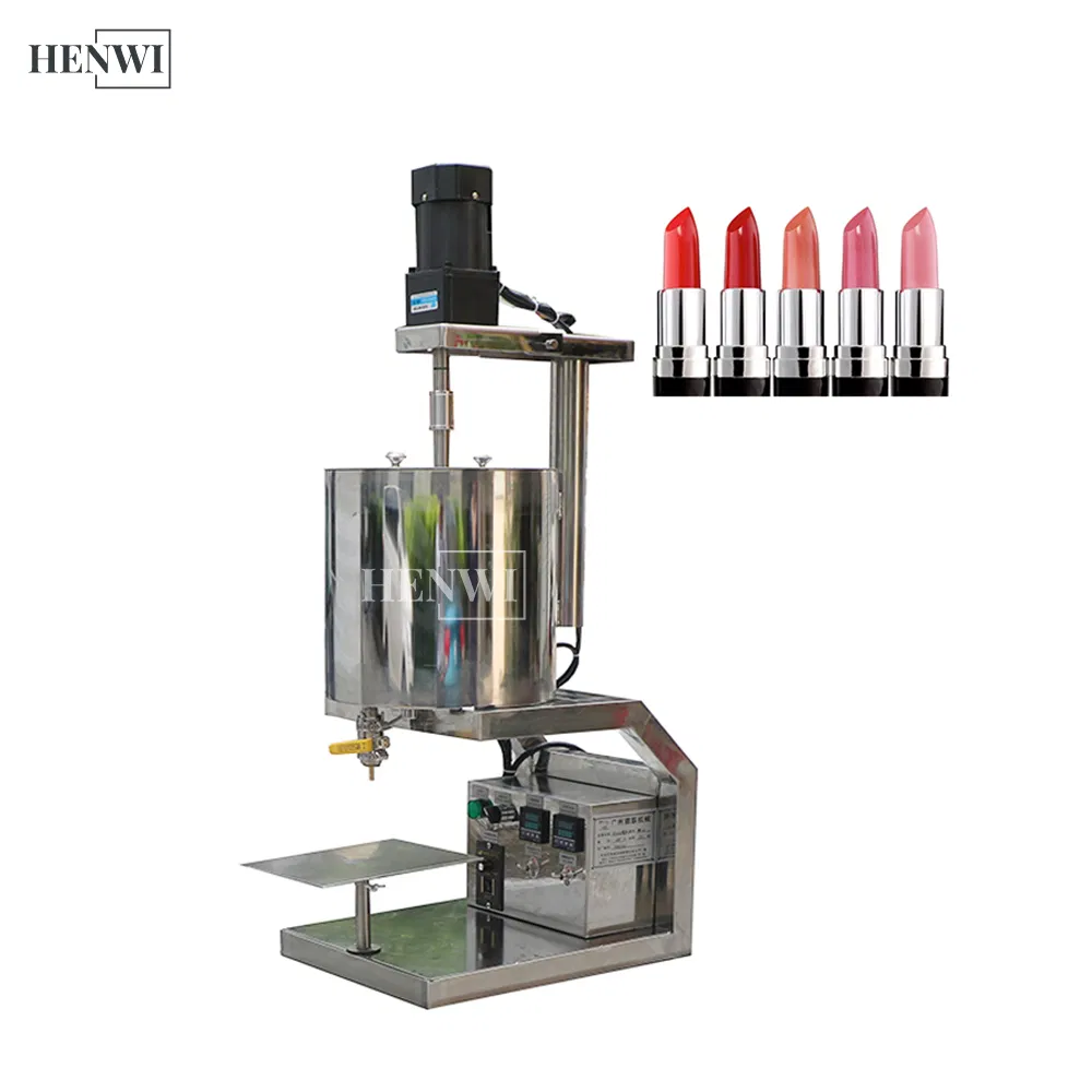Máquina de llenado semiautomática de lápiz labial y bálsamo labial de fácil operación para pequeñas empresas, equipo de llenado de velas de cera, calentador y mezclador