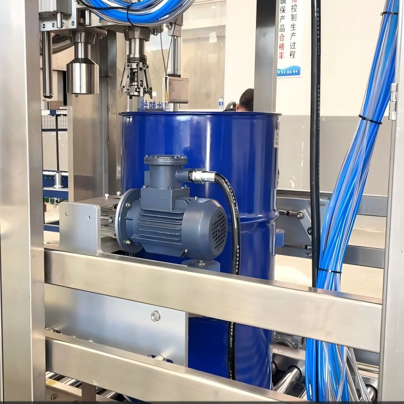 Carro elevador neumático totalmente automático; máquina de llenado de bebidas con embalaje de madera