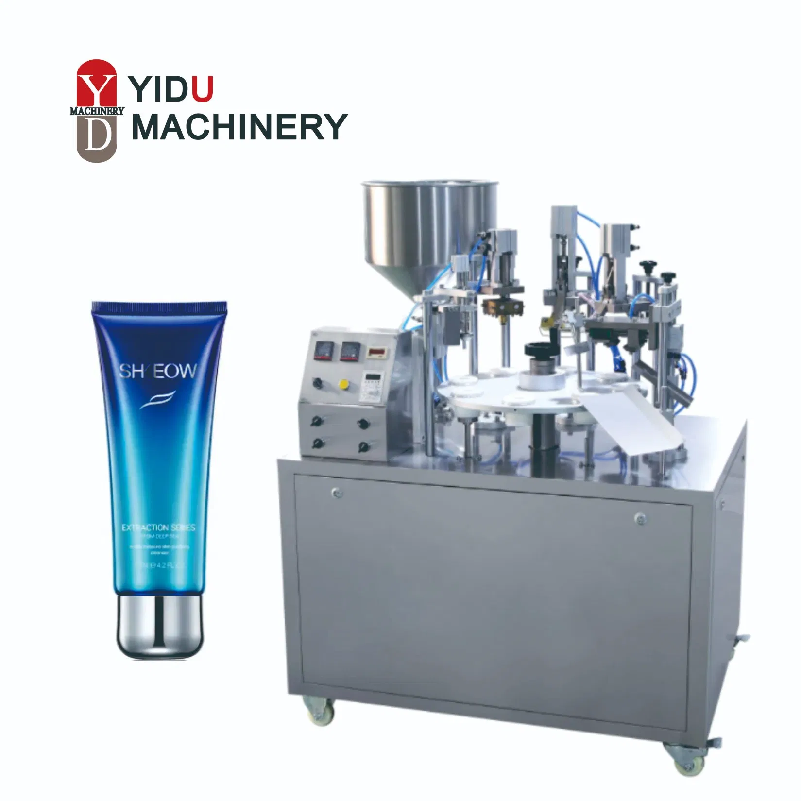 Máquina semiautomática de llenado y sellado de tubos de plástico para crema médica, loción, pasta de dientes y crema cosmética