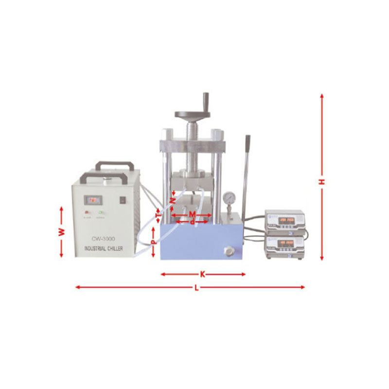 Prensa caliente de laboratorio con platina de calentamiento dual, máquina de prensado en caliente de polvo
