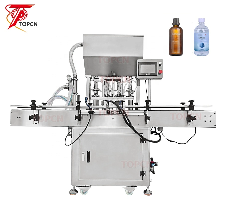 Máquina de llenado automática de pistón neumático para miel, especias, aceite, agua, líquido, salsa, pasta, jabón, detergente, champú, crema y loción