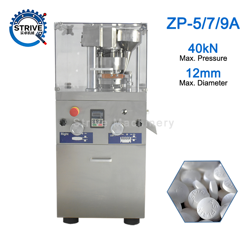 Zp9a Máquina de fabricación de caramelos en polvo para laboratorio farmacéutico en miniatura, prensa de tabletas rotativa