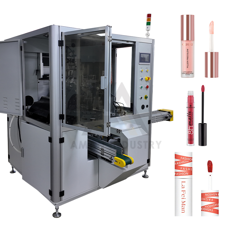 Máquina de serigrafía automática rotativa para producción de pequeños lotes de tapas de botellas y tarros