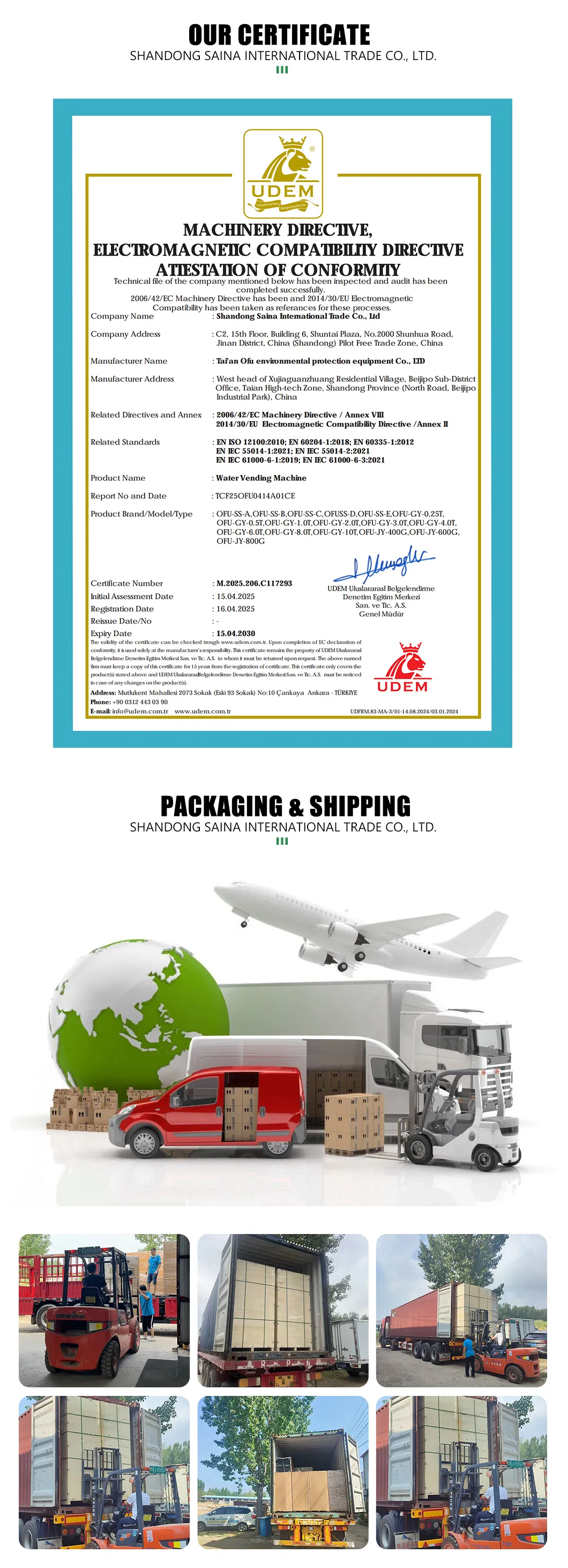 Certificaciones y patentes de calidad del producto