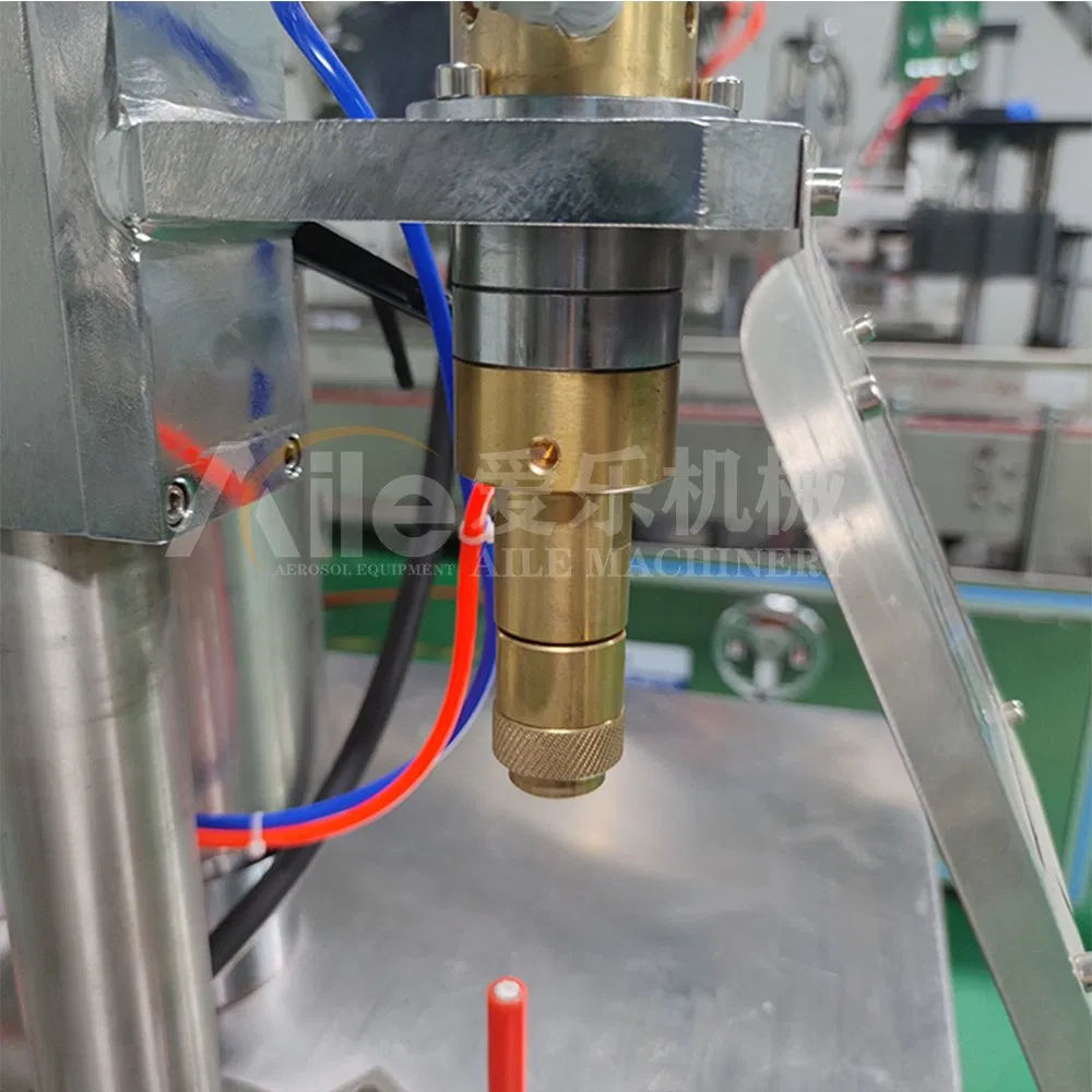 Máquina de producción de recarga de gas butano de operación simple, equipo de llenado de aerosol semiautomático