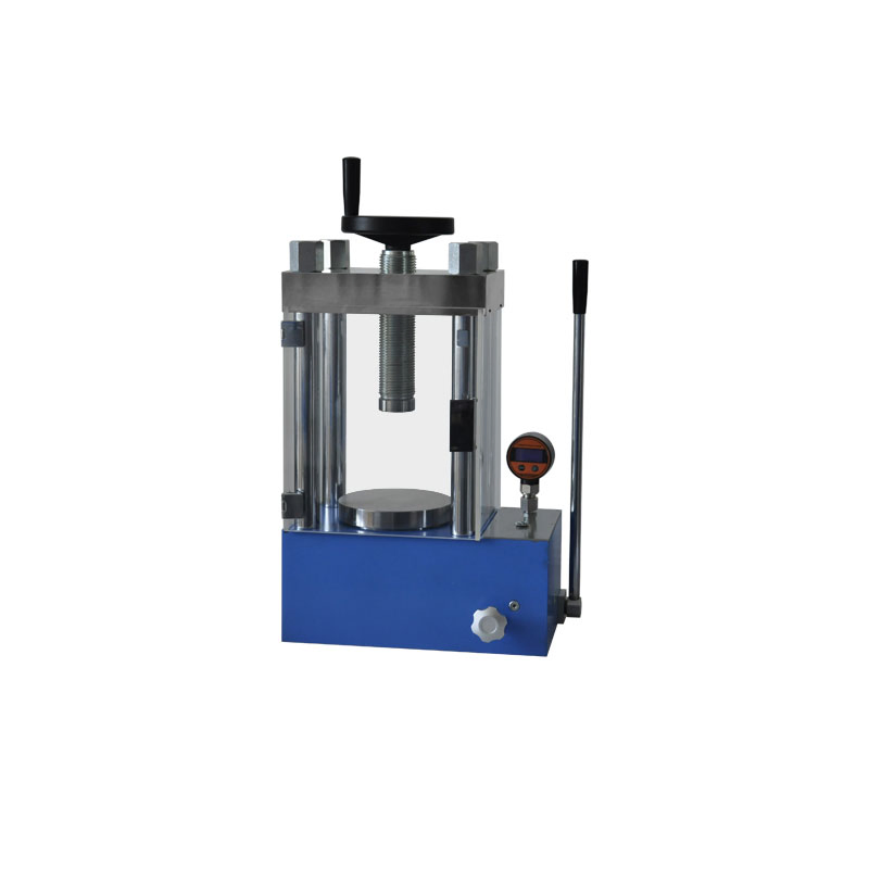 24-Ton Prensa hidráulica manual de polvo con pantalla digital protectora para investigación científica en laboratorio