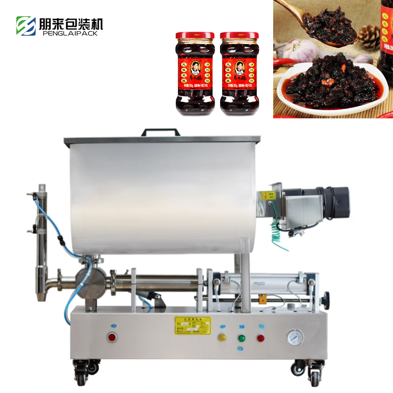 Máquina de llenado de tanque de mezcla calefaccionado neumático semiautomático para líquidos, pastas, cremas, bálsamos labiales y lociones corporales