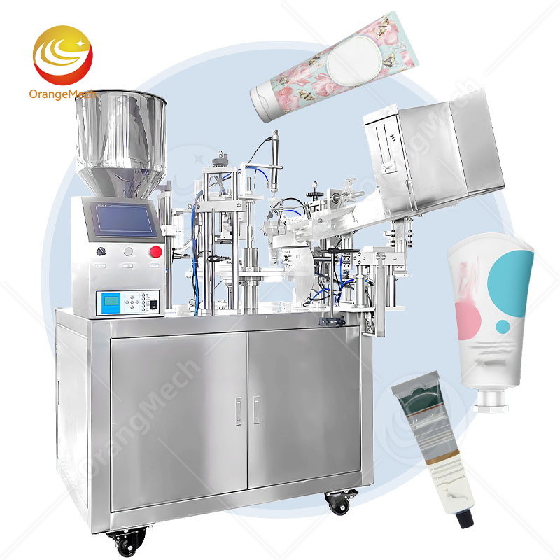 Máquina de llenado y sellado de tubos de pasta de crema cosmética suave de plástico semiautomática