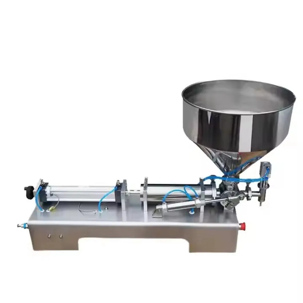 100-1000ml Máquina de llenado manual de líquido para agua, jugo y bebidas, con pistón neumático horizontal semiautomático para uso químico