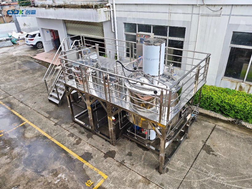 Cosmetic Production Mixing Tank 2500L Hair Care Homogenizing Mixer Vacuum Homogenizer Mixer Emulsifier Machine for Shampoo Hair Care Products