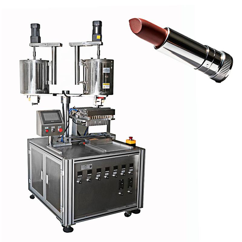 Línea de producción de llenado automático de líquidos y pastas para envasado de cosméticos, máquina llenadora de lápiz labial y bálsamo labial