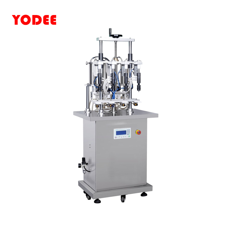 Llenador de Botellas de Aceite Esencial Semi Automático Pequeño 4-Head Máquina de Relleno de Perfume y Fragancia