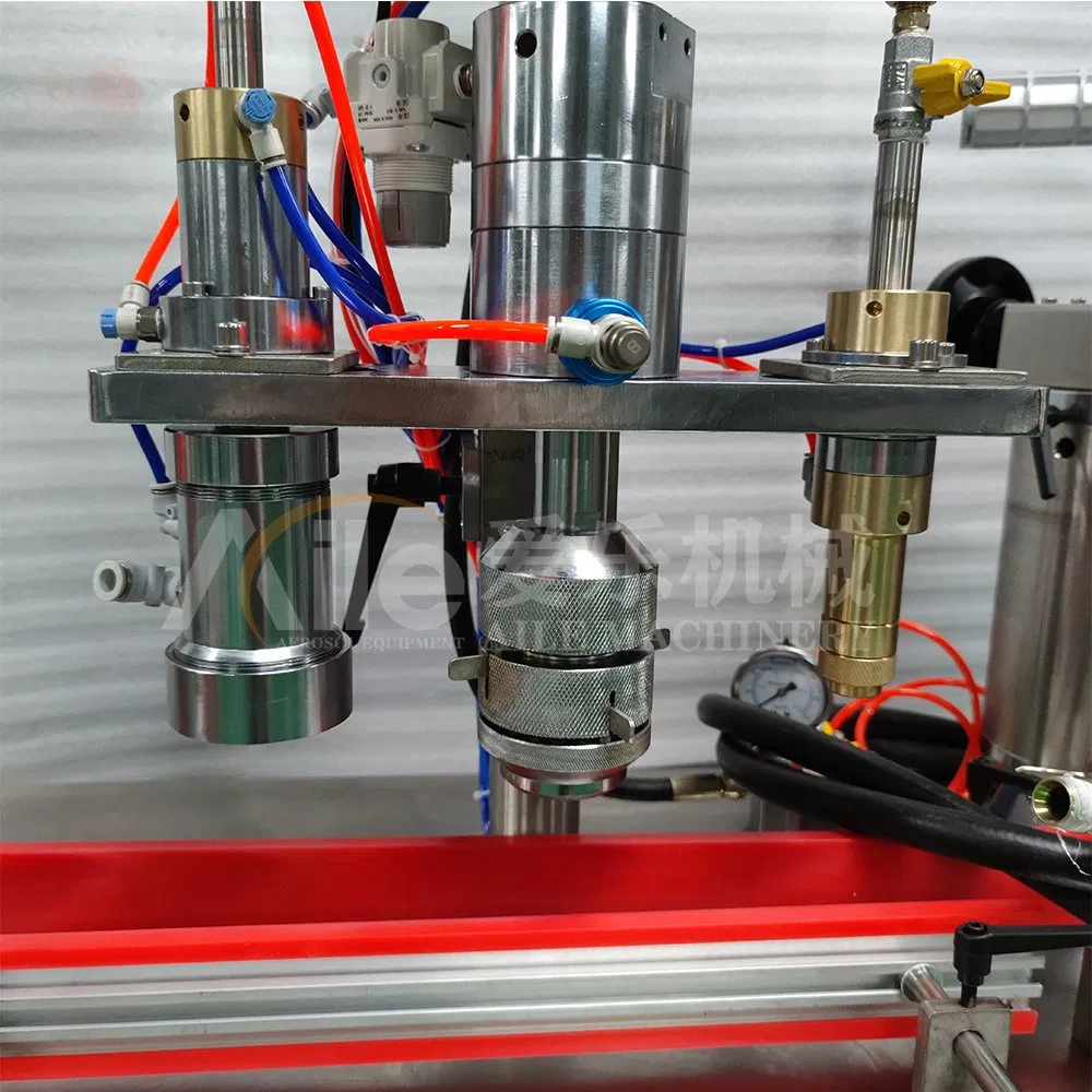 Máquina de relleno de cartuchos de gas butano semiautomática