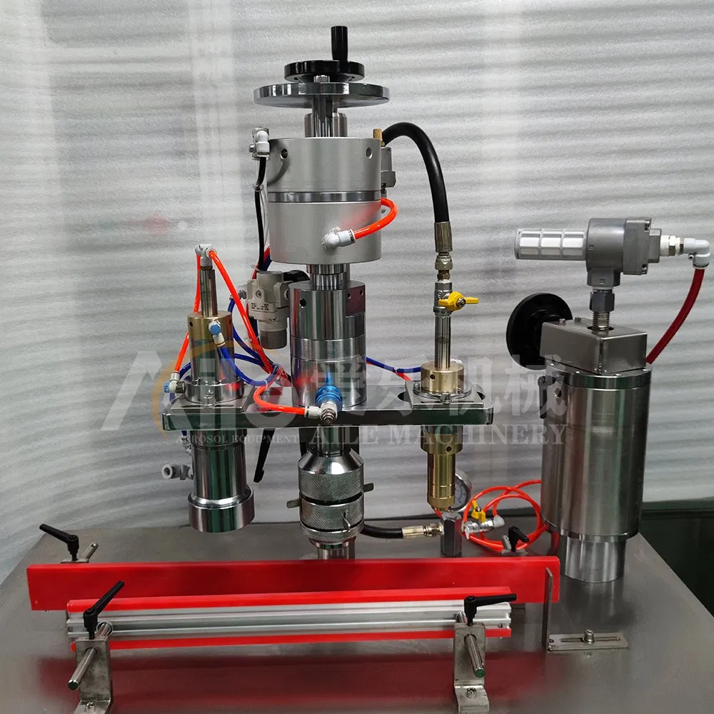 Máquina de relleno de cartuchos de gas butano semiautomática