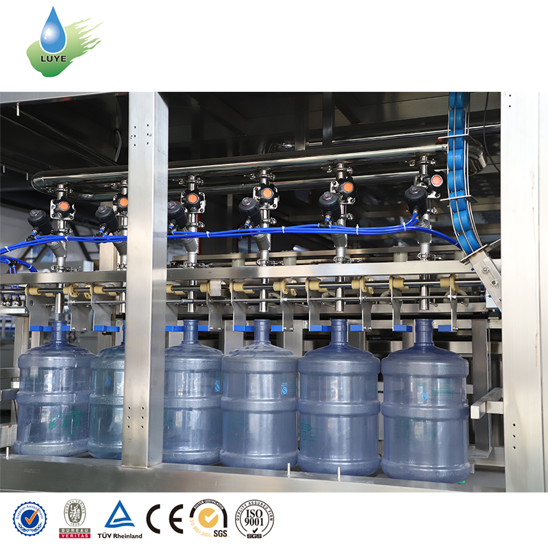 Máquina automática de llenado y tapado de botellas grandes de agua de 5 galones 19L barril