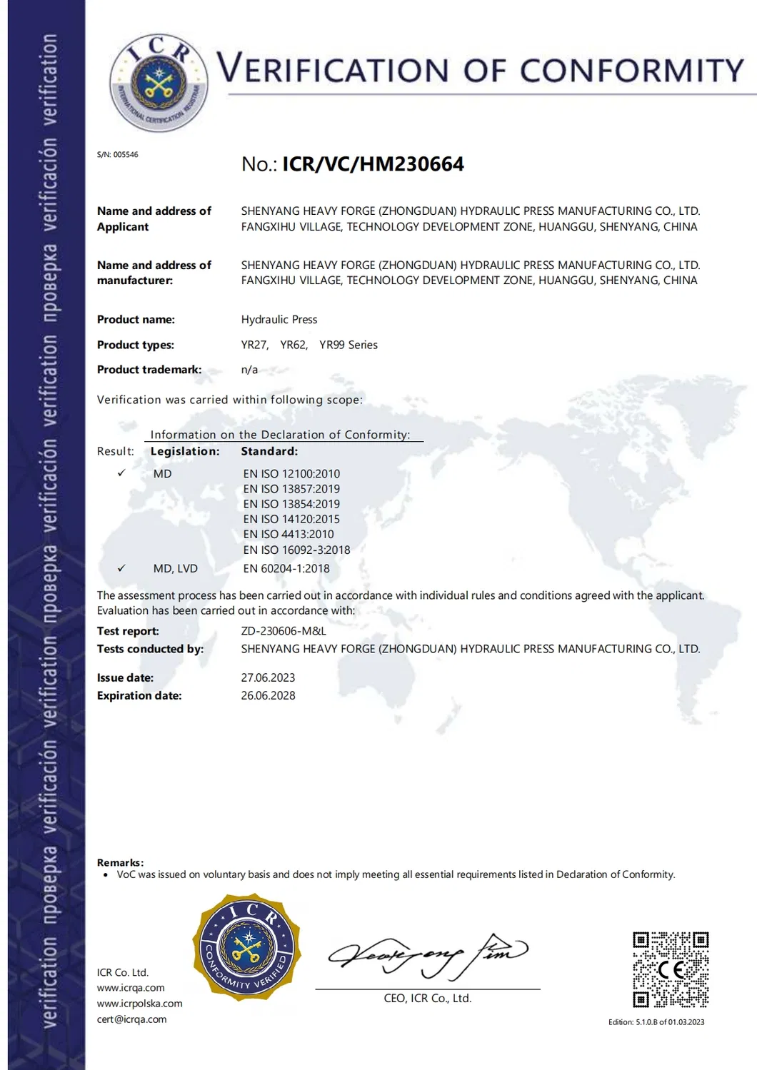 Certificaciones y Logística