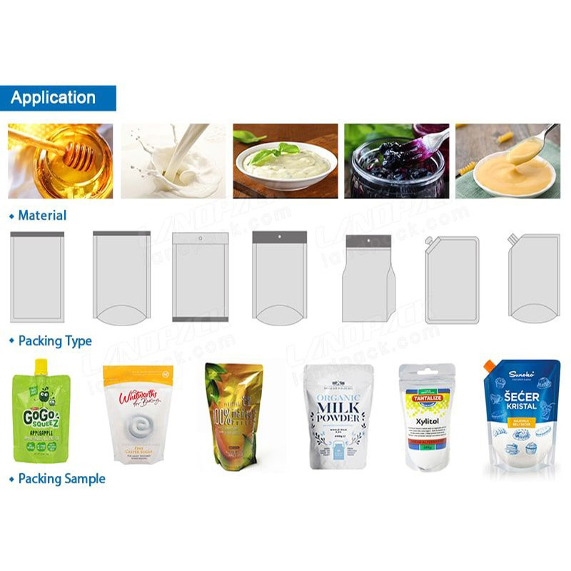 Máquina de llenado rotativa automática de pouch premontados para líquidos