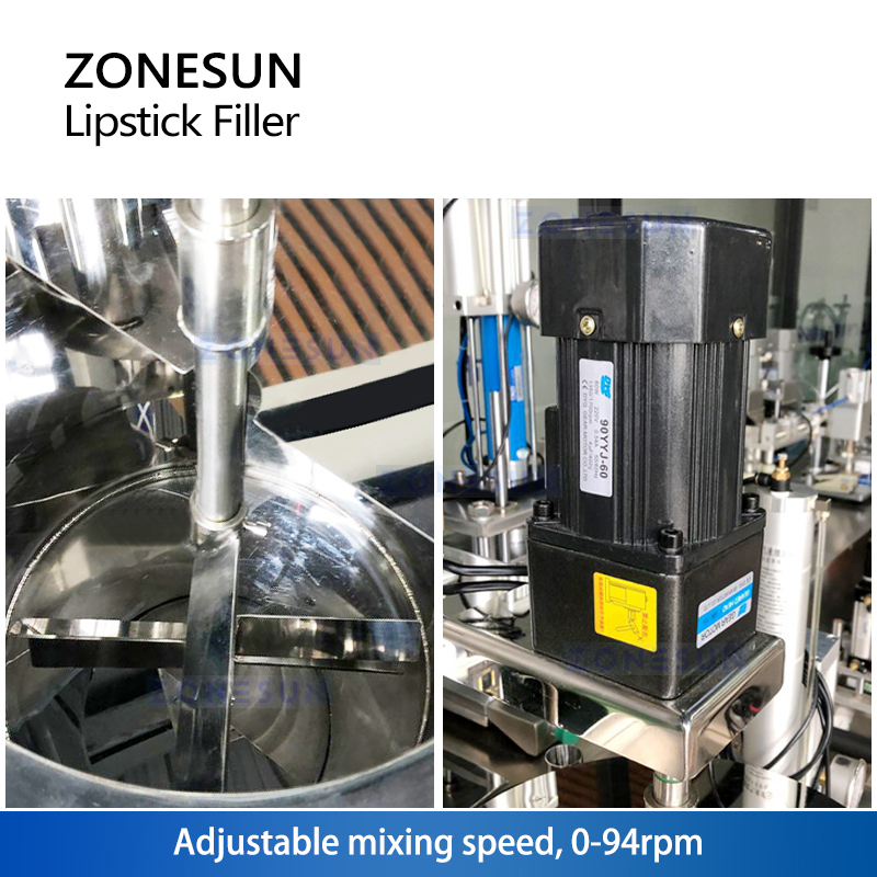 Máquina de llenado semi automática Zonesun Zs-Gtk20 para lápiz labial, bálsamo labial, crema cosmética, producción de pequeños lotes
