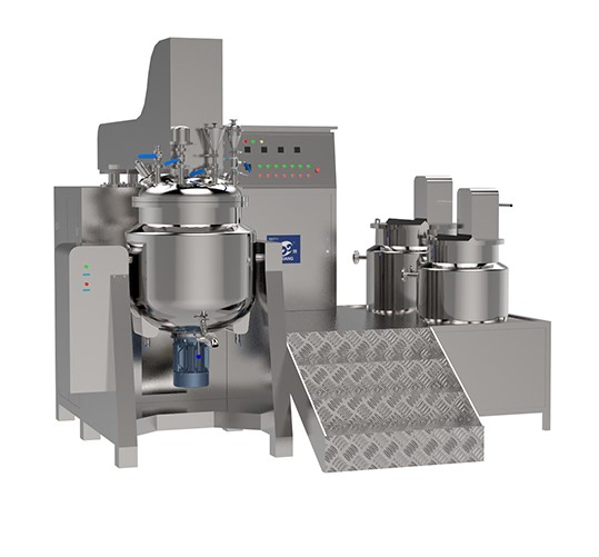 Horno de vacío industrial de doble caldera para cosméticos con mezclador emulsionante
