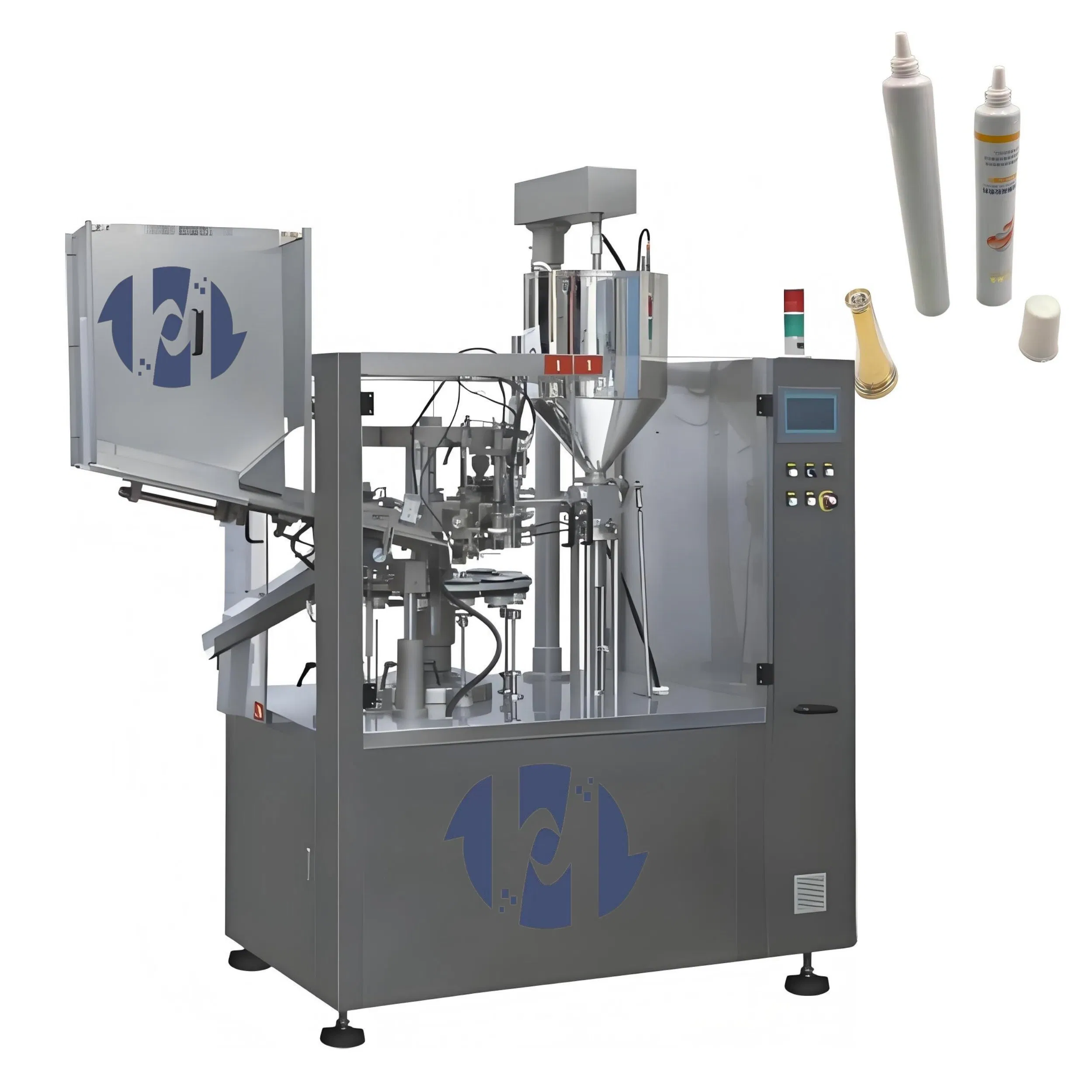 Máquina de llenado, sellado e impresión de tubos de plástico rotativos para crema de manos, protector solar, crema de maquillaje, loción cosmética y pasta