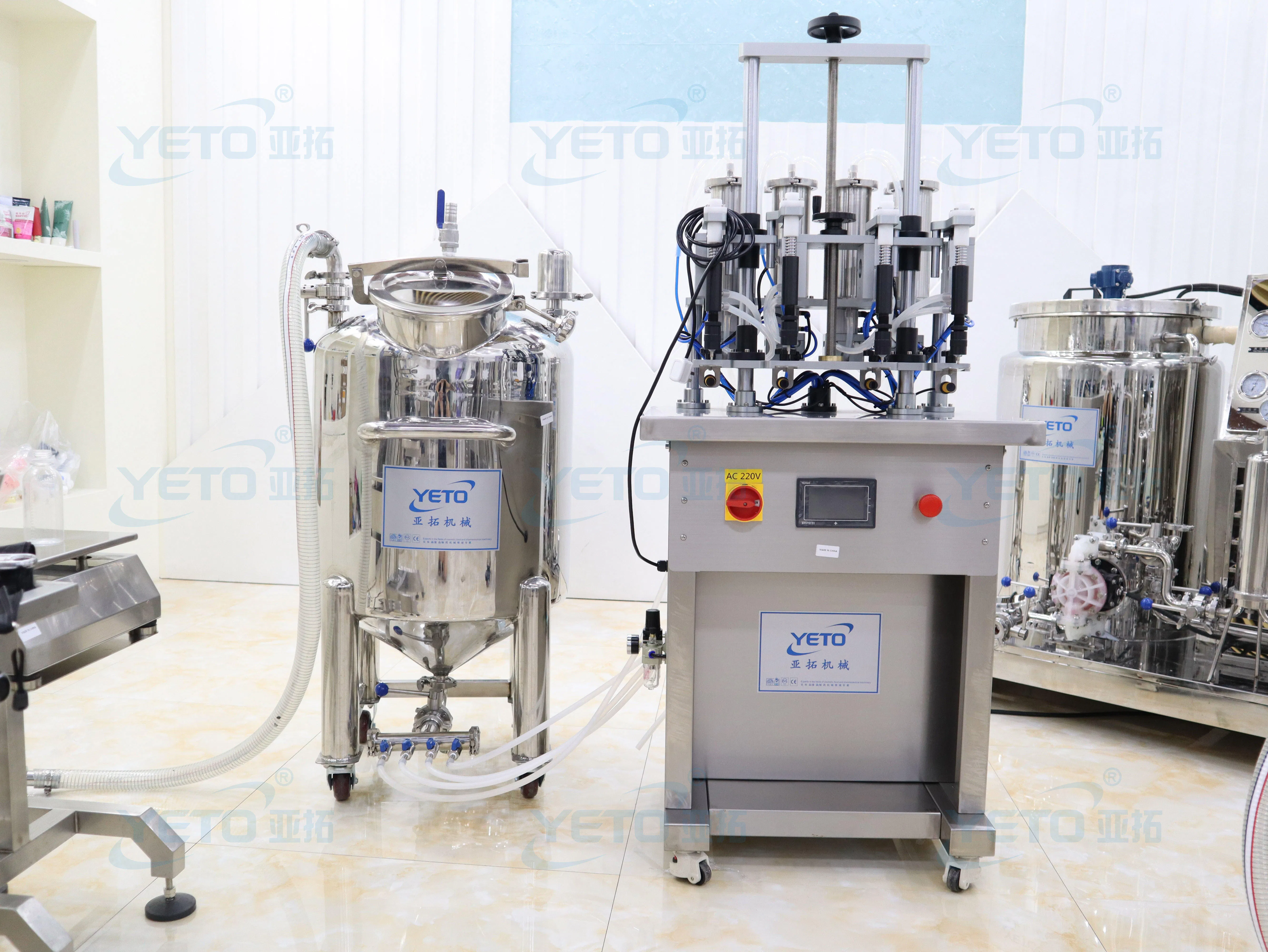 Yeto 4-Head Rellenador Automático de Botellas de Aceite Esencial Líquido Máquina de Relleno de Perfume Fragancia