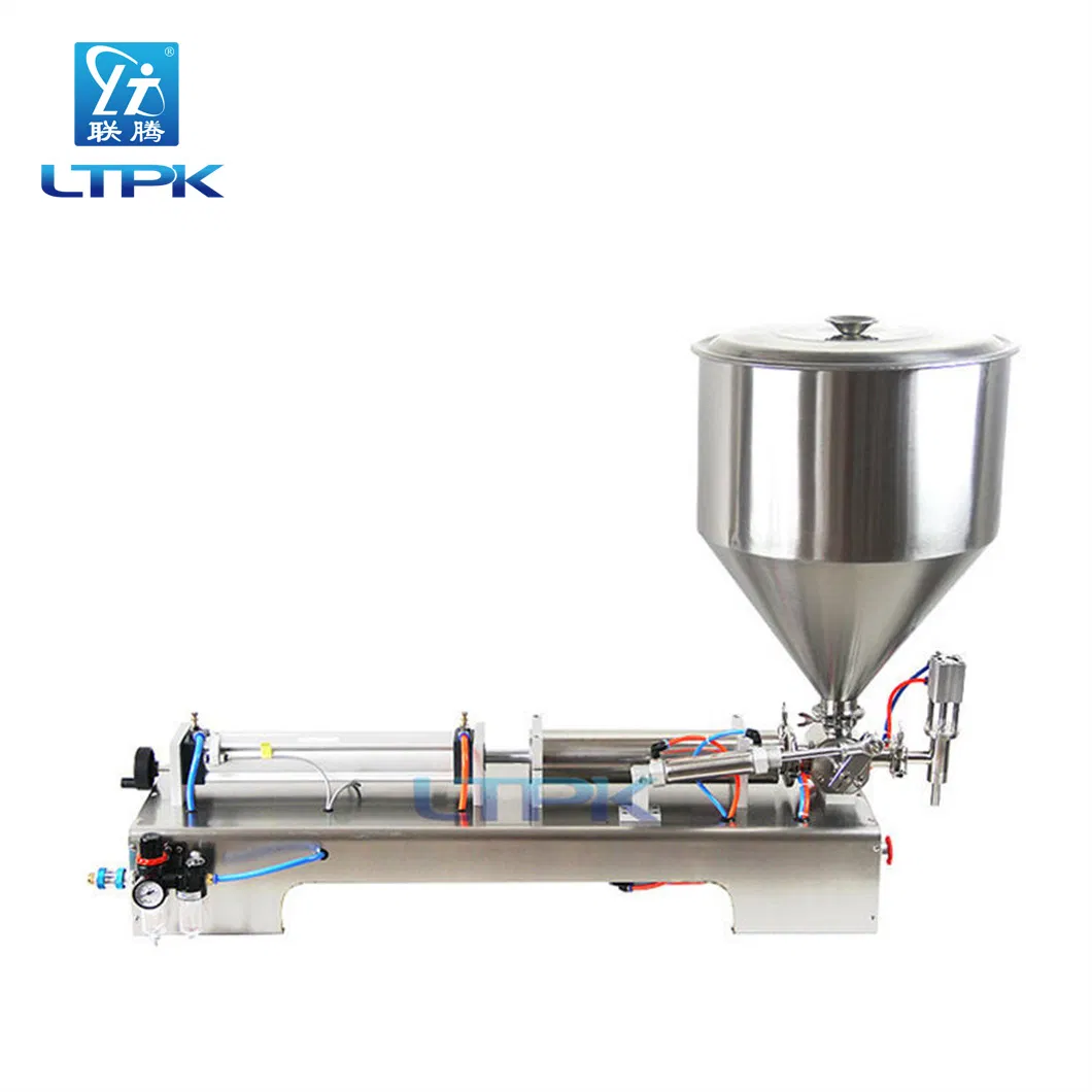 G1wg 100-1000ml Máquina de llenado de mantequilla de maní semiautomática neumática para líquidos viscosos, yogur, gelatina, pasta de tomate, mermelada, salsa, miel