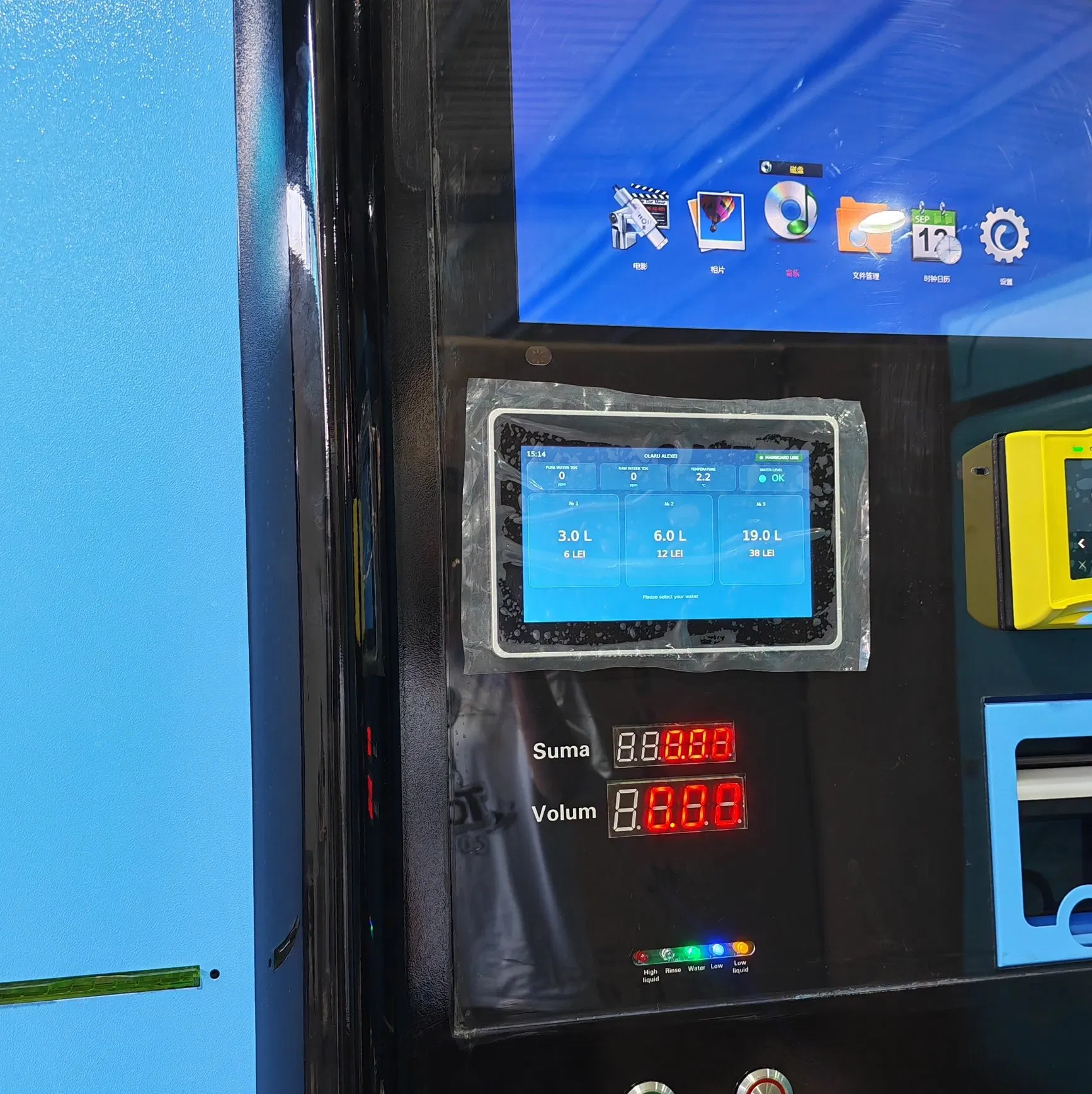 Fuente de Hidrógeno para Beber Relleno de Agua ATM Purificador Automático Dispensador de Agua Fría Agua Espumosa Máquina Expendedora