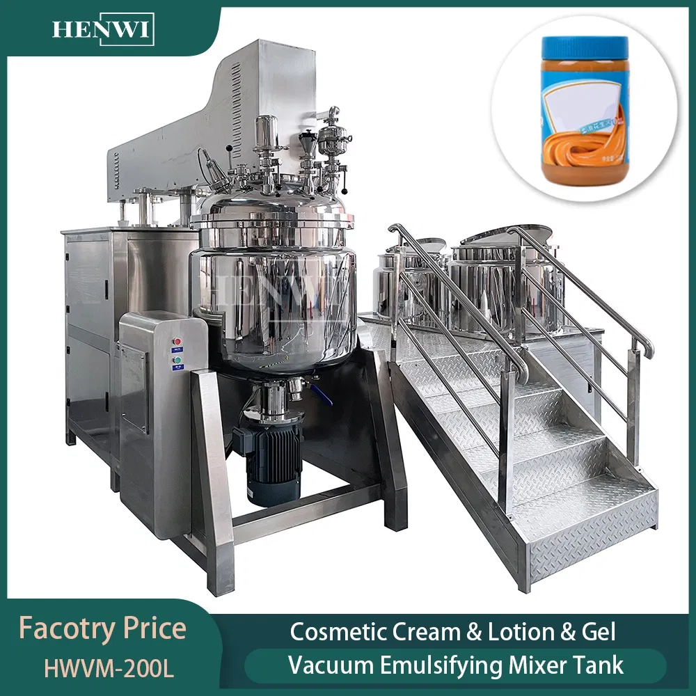 Máquina homogeneizadora de mezclador de alta cizalla emulsificador al vacío para ingredientes de pasta de crema cosmética de pasta de dientes